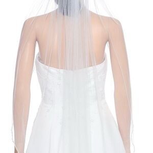 Finger tip veil 36 inches, 1 tier